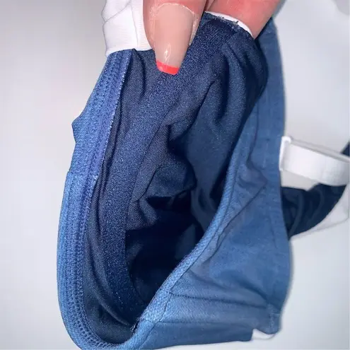 Seafolly Women's Triangle Bikini Top Blue/White Size 12 Wide Strap