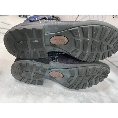 Earth Origins Paris Womens Blue Suede Zipper Ankle & Booties Boots SZ 9