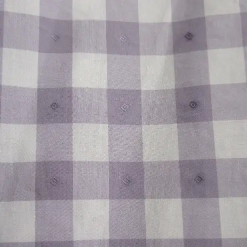 NWT Hill House Daphne in Lilac Jacquard Check Gingham Cotton Midi Dress S Purple
