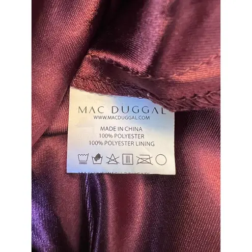 Mac Duggal Leena for Floral Chiffon Red Gown From Rent The Runway Size: XS 0