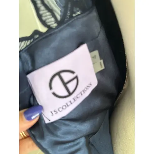 JS Collections Blue Floral Cutout Dress Size 4 NEW New with tags