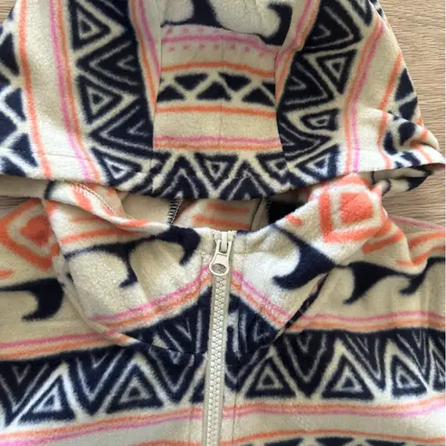 O'Neill NWT O’Neill Super Soft Half Zip Pullover Polar Fleece Hoodie Aztec Print - Image 4