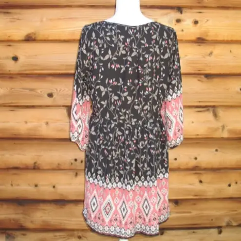 Skies Are Blue NWT Black Red Floral Stitch Fix Dress