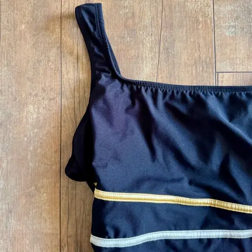 Vintage 90’s Delta Burke Black One Piece Square