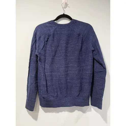 Gap Sweater Womens Medium Navy Knit Pullover Crewneck 100% Cotton Stretch Travel Blue