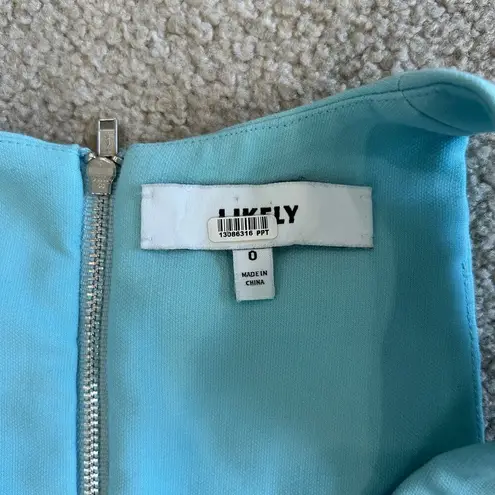 Likely Baby Blue V-Neck Criss Cross Sleeveless Cropped Top Chic Size 0