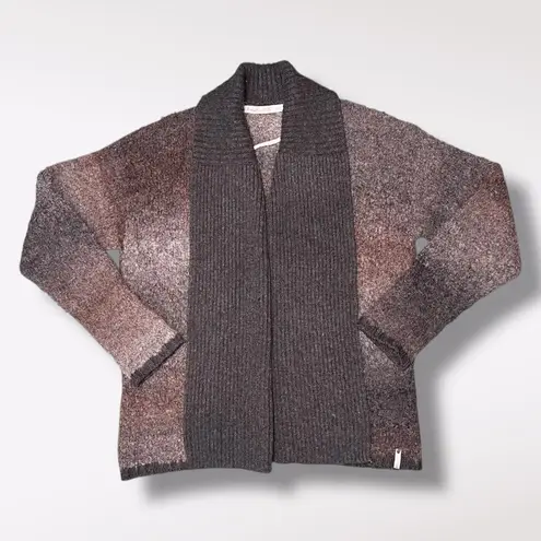 Woolrich Open Front Cardigan Sweater Soft Textured Wool Blend Knit Size Medium