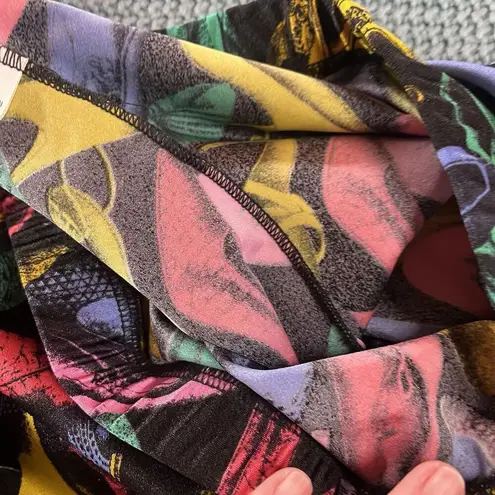 Salvatore Ferragamo Vintage Shoe Print Footed Leggings Runway 1991 Sz Medium