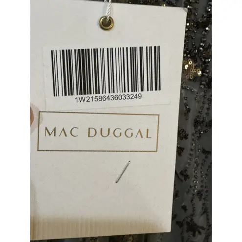 Mac Duggal NWT  20295‎ Embellished Long Sleeve A Line Gown Platinum Size 16