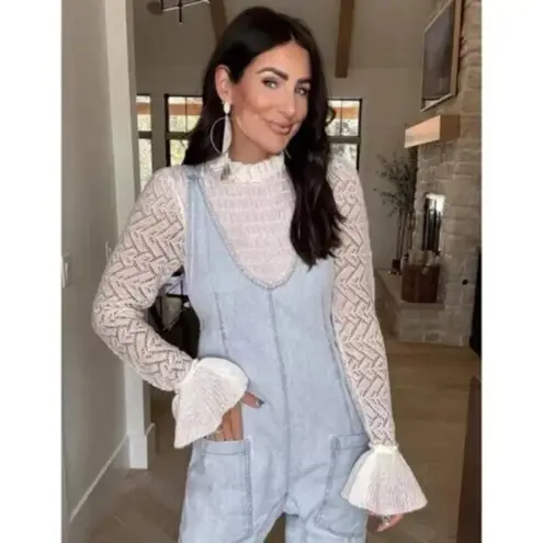 Free People  We The Free High Roller Jumpsuit in Wash Whimsy Size X-Small