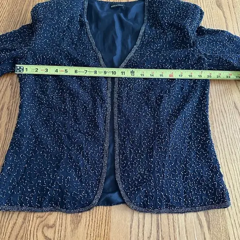 House Of Frazer All Over Sequin Blazer Jacket Size 12 Black