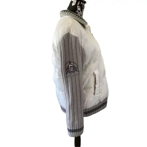 Clockhouse Puffer Sweater Coat Winter Ski Snowboard White Size M