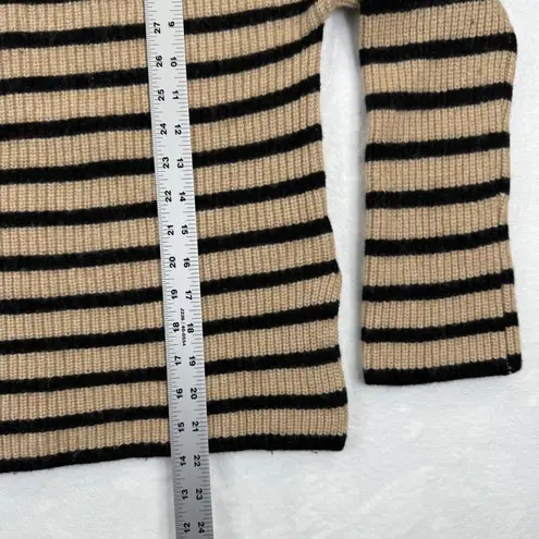 Rails Claudia Camel Ebony Stripe breton Mock Neck Long Sleeve Sweater Medium - Image 3