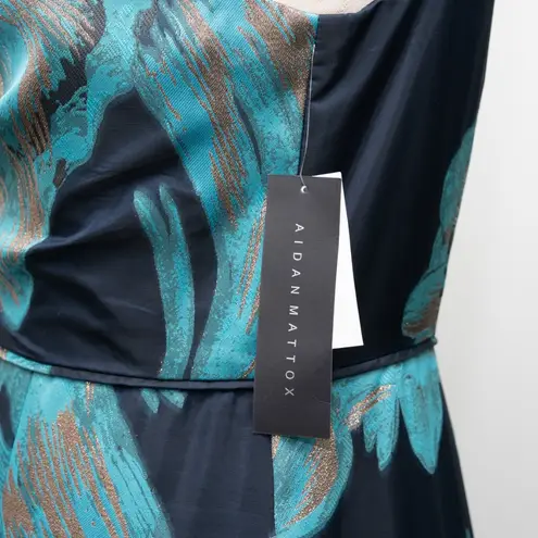 Aidan Mattox - One-shoulder Jacquard Tiered Ballgown.