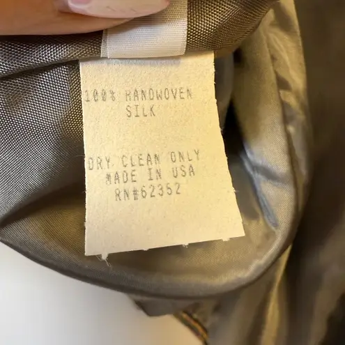 V.P. Collections Handwoven Silk Open Front Blazer Jacket Women’s Size Medium NWT Yellow