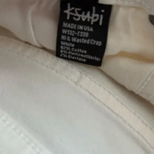 Ksubi Women’s Hi N Wasted Ankle Crop Jeans in White | 25