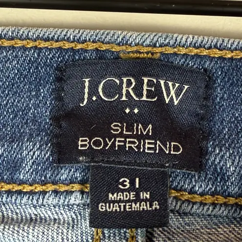 J.Crew Jeans Womens 31 Blue Denim Stretch Slim BoyFriend Casual Everyday Classic