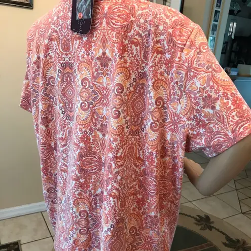 Gloria Vanderbilt Button Down Short Sleeve Top