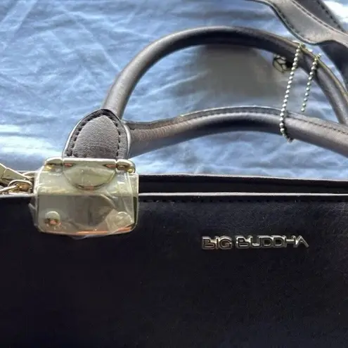 Big Buddha Brown Handbag Crossbody Dark Brown Purse Gold Tone Hardware