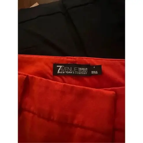 New York & Conpany High Rise Slim Leg‎ Pant Size 4 Orange