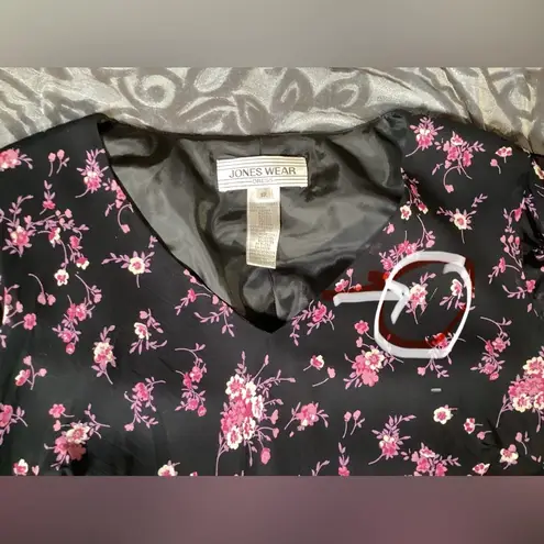 Jones Wear Vintage Flutter Sleeve Hem Midi Dress Medium