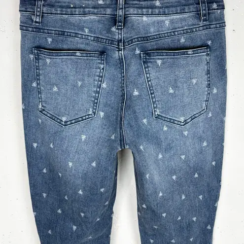 Tribal Jeans Womens Audrey Mid Rise Ankle Jegging Denim Jeans Sailboat Print 2 Blue