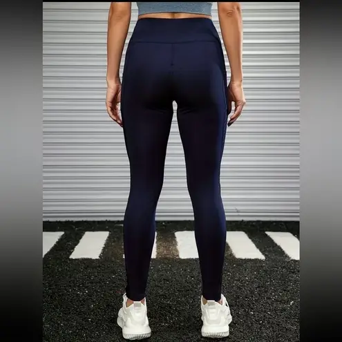 None Navy High Waist athletic Leggings