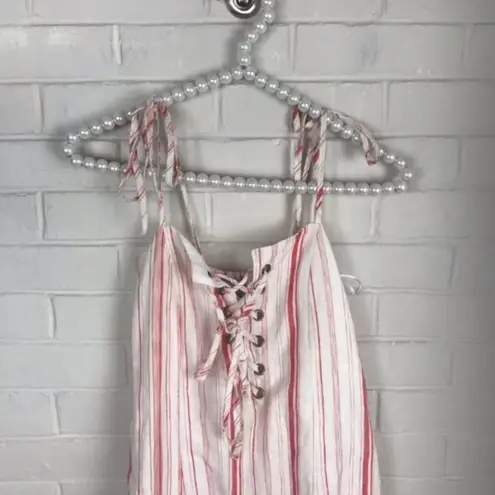 NWT Coast Boutique Tie Front Stripe Mini Dress Size S White