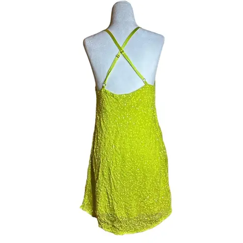 Show Me Your Mumu  Suzanna Slip Dress in Lime Sequins Small Womens Cocktail