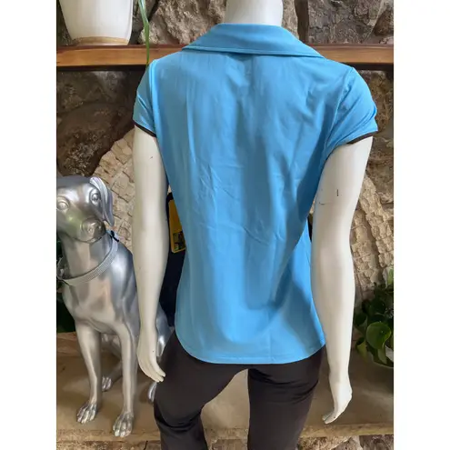 Lole NEW  Triumphant Polo Blue UPF 50+ Short Sleeve Shirt Women's Size L NWT $55 - Image 2