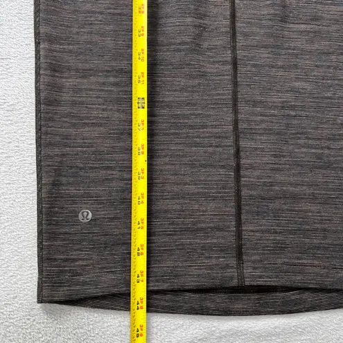 Lululemon  Globetrotter Midi Dress Size 8 Black Heather Bodycon Racerback Travel