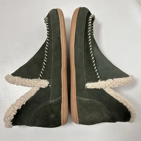 Blondo Slippers Womens Moccasin Green Waterproof Faux Shearling Hard Sole 8M