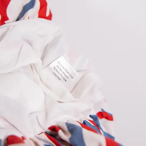 NEW Tuckernuck Sadie Americana Stripe Cotton Poplin Red Blue Wavy Stripe Dress S