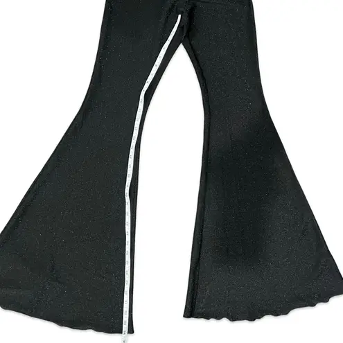 Sleeper Black Sparkle Glitter High Waist Stretchy Wide Flare Pants sz XS NEW Tag