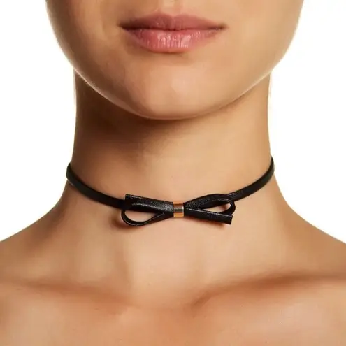 new ๑ aso TV’s Riverdale ๑ Leather Bow Choker ๑ Cheryl Blossom Madelaine Petsch Black