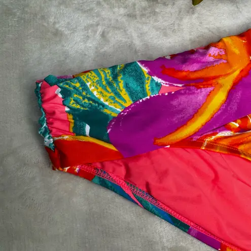 La Blanca 'Isla' Shirred-Band Bikini Bottom in Hot Coral