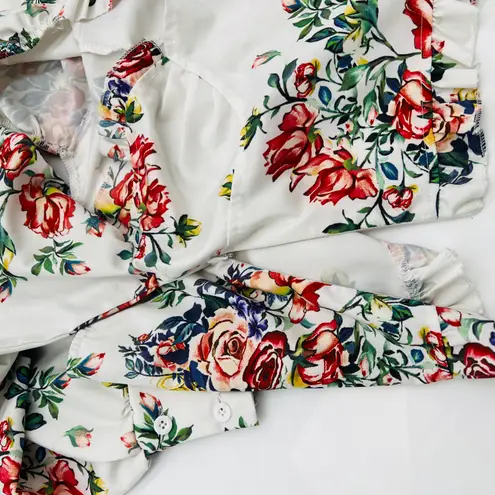 Crop Top Floral Blouse Top Tee Shirt T