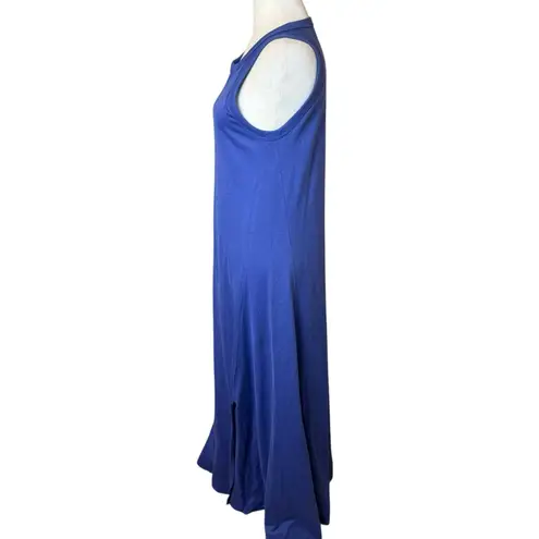 Evereve  Sleeveless Maxi Dress Blue Small Casual Modest Vacation Comfort Everyday