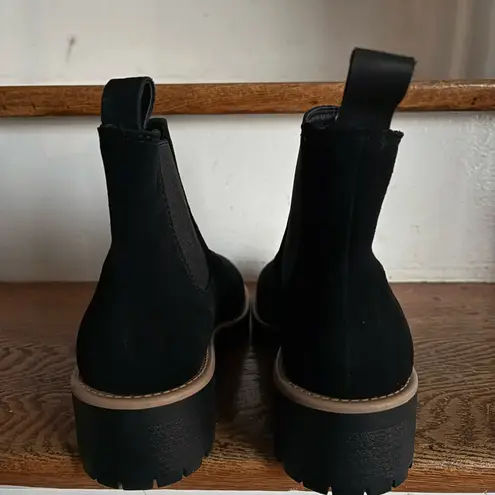 Blondo Matilda Black Suede Waterproof Ankle Boots Size 8.5 New With Repair