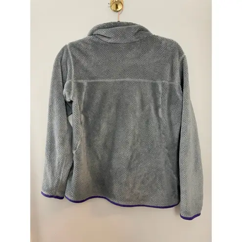 Patagonia  Gray and‎ Purple Synchilla Snap-T Fleece Pullover Women's Medium