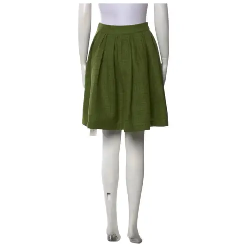 EUC Francis Valentine Women’s Green Wool Pleated Skirt Size Large