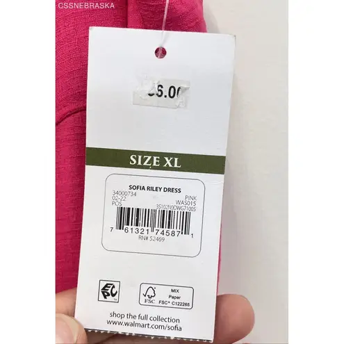 Sofia Jeans Hot Pink by Sofia Vergara Tiered Ruffled Dress