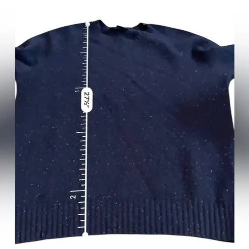 Bloomingdale’s Cashmere Sweater Men’s Size Medium Navy Blue Speckled Long Sleeve