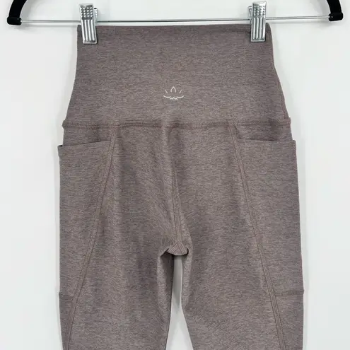 Beyond Yoga Spacedye Out of Pocket High Waisted Midi Leggings Stretch Taupe XXS