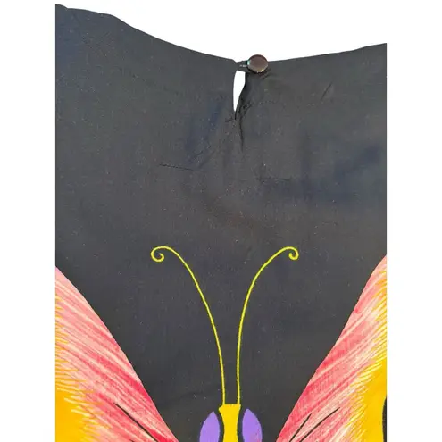 Batik Halus Puri Kencana Purple Butterfly Dress Black Size L