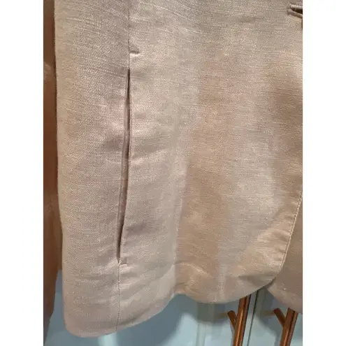 J. Jill Love Linen Blazer Women's Small S Peach Pink Casual Career Jacket