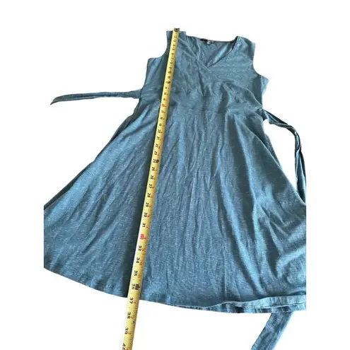 Toad & Co Belted Faux Wrap V Neck Dress Green Size M St Patrick’s Day Sleeveless