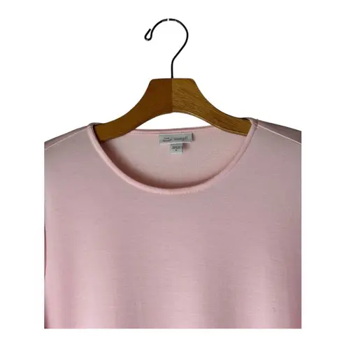 J Jill Pure Jill Shirt Women Medium Pink Luxe Tencel Asymmetric Hem Tunic Comfy