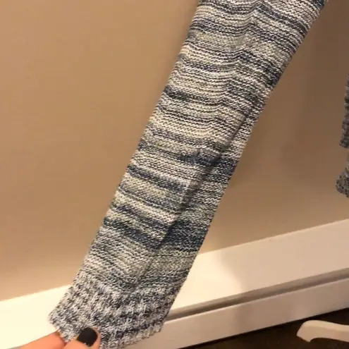 89th & Madison Blue & White Light Crewneck Sweater Blue Size M