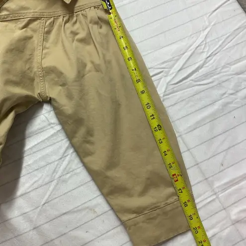 EsqualoGATHERING Stylish Tan Women's Jumpsuit, Size 4 ,Snap Button, Zipper